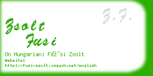 zsolt fusi business card